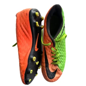 NikeUnisex Hypervenom Phade III Soccer Boots Green/Orange - Size 3